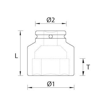 drowing impact sockets size-E